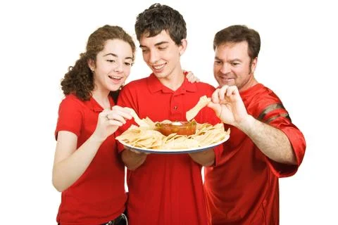 Partiers Snacking Stock Photos