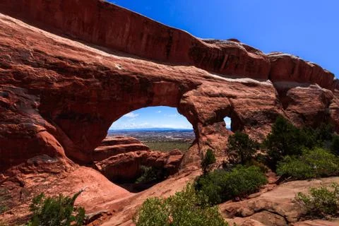 Partition arch in devil's garden Stock Photos