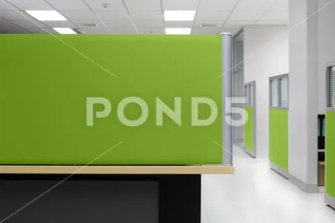 Partition, Green Partition Empty wall Office Cubicle, Partition Quadrilateral Stock Photos