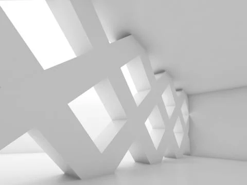 Partition made of square cell girders 3d Stock Illustration