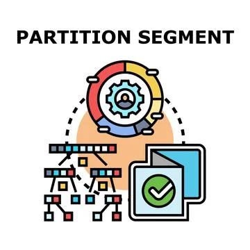 Partitioning and segmenting data for business analysis 库存插图
