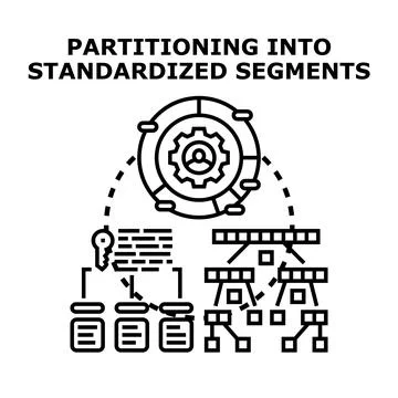Partitioning data into standardized segments for optimization Stock Illustration