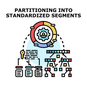 Partitioning data into standardized segments for optimization Stock Illustration