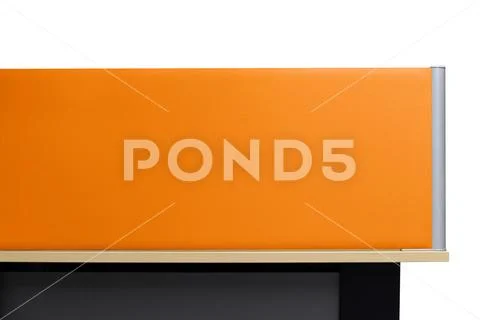 Partition,Orange Partition Empty wall Office Cubicle, Partition Quadrilateral Stock Photos