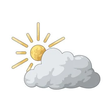 Partly cloudy illustration Illustrazione stock