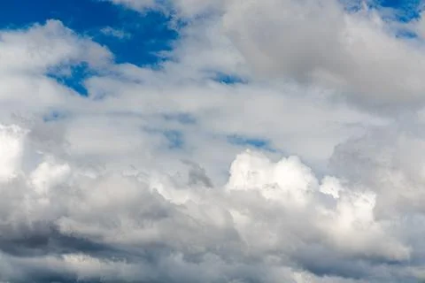 Partly Cloudy Sky with Cumulus Clouds 스톡 사진