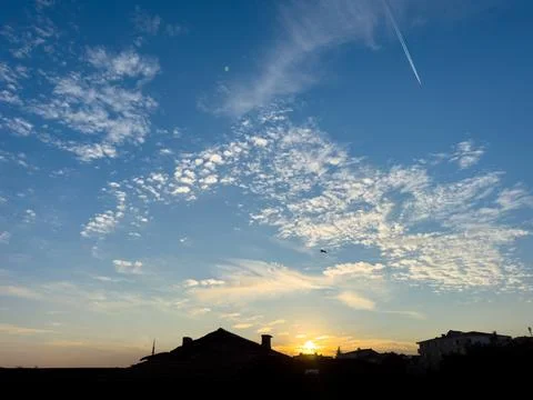 Partly cloudy sky Stock Photos