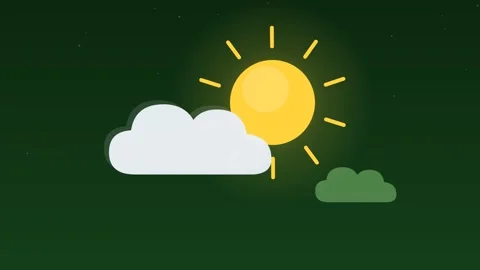 Partly cloudy sun behind cloud spring weather loop 스톡 동영상 342612538