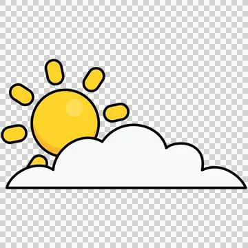 Partly cloudy weather Stock Illustration