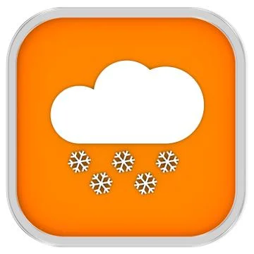 Partly to mainly cloudy with considerable amount of snow sign Stockillustratie