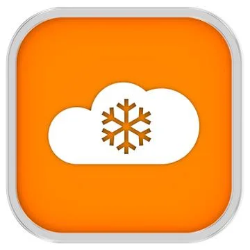 Partly to mainly cloudy with small amount of snow sign Illustrazione stock
