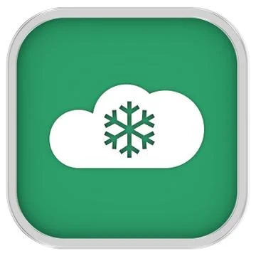 Partly to mainly cloudy with small amount of snow sign Stock Illustration