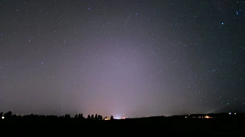 Partly Starry Stock Footage 54743797