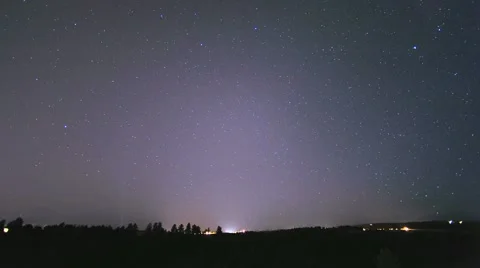 Partly Starry Night Video stock 54743824