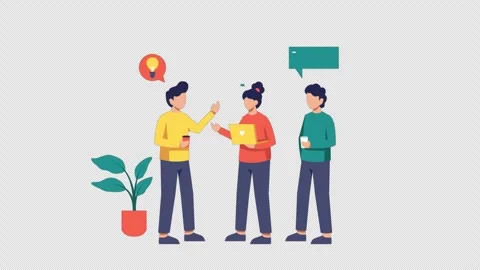 Partner Discussion Business Projects Alpha Channel Stock Footage 288155679