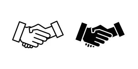 Partner icon. Style is flat and line symbol Stock Illustration