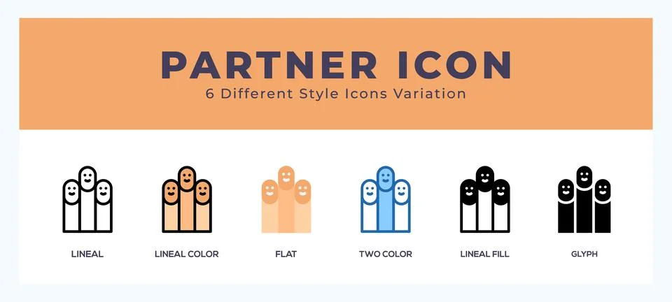 Partner icons set. Different style of icons simple vector illustration. Stock Illustration