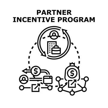 Partner incentive program concept for business growth Stock Illustration