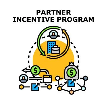 Partner incentive program concept for business growth Stock Illustration