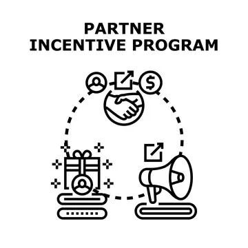 Partner incentive program fostering business growth and collaboration 스톡 일러스트