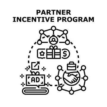 Partner incentive program fostering business collaboration and rewards 스톡 일러스트
