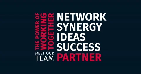 Partner. Kinetic Typography. Word Cloud Text Intro Stock Footage 141237539