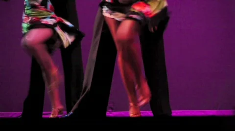 Partner Latin Dance on Stage Stock Footage 653554
