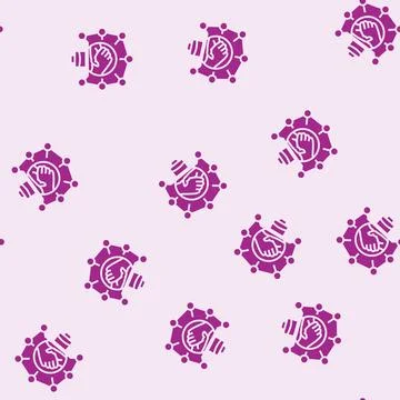 Partner network glyph seamless pattern Stock Illustration