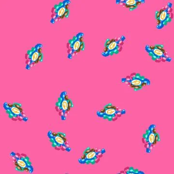 Partner network isometric icon seamless pattern Illustrazione stock