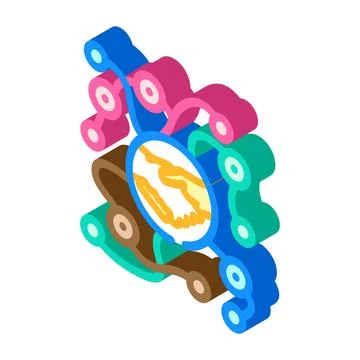 Partner network isometric icon vector illustration Stock Illustration