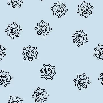 Partner network line seamless pattern Illustrazione stock
