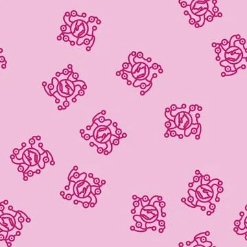 Partner network line vector seamless pattern Illustrazione stock