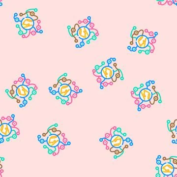 Partner network vector seamless pattern Stock Illustration