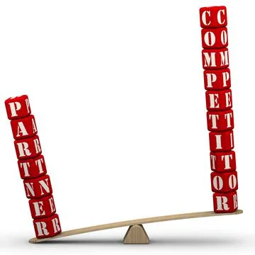 Partner, but not competitor Stock Illustration