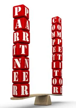 Partner or competitor 스톡 일러스트