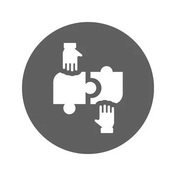 Partner, puzzle, teamwork icon. Stock Illustration