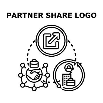 Partnering for business growth and collaborative network sharing Stock Illustration