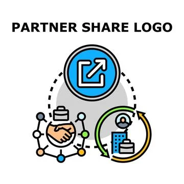 Partnering for business growth and collaborative network sharing Stock Illustration