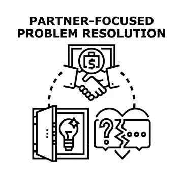 Partnering for business problem resolution and innovation Stock Illustration