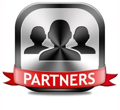 Partners button Illustrazione stock