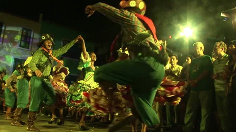 Partners doing a traditional dance in Fortaleza, Ceara, Brazil Stock Footage 32209042