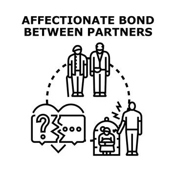 Partners experiencing communication problems and emotional challenges Stock Illustration