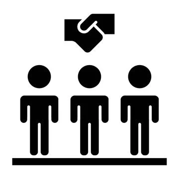 Partners Glyph Icon Stock Illustration