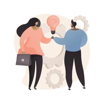Partnership abstract concept vector illustration. Ilustração Stock