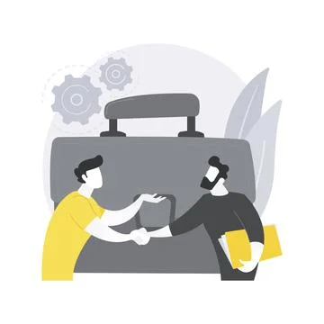 Partnership abstract concept vector illustration. Ilustração Stock