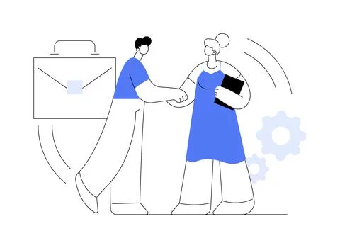 Partnership abstract concept vector illustration. Ilustração Stock