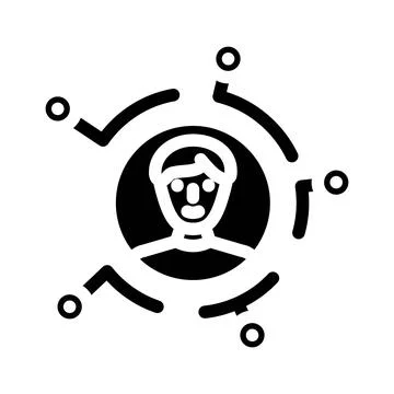 Partnership affiliate program glyph icon vector illustration Stock Illustration