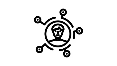 Partnership affiliate program line icon animation Video stock 326748686