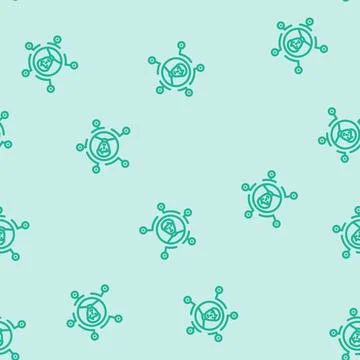 Partnership affiliate program line vector seamless pattern Stockillustratie