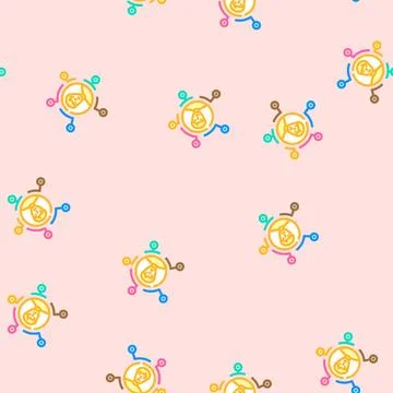 Partnership affiliate program vector seamless pattern Stockillustratie
